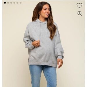 Pink Blush Gray Hoodie